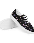 Black Crystal Moon Moth Lace-up Shoes