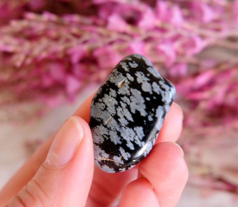 Tumbled Snowflake Obsidian available at Goddess Provisions