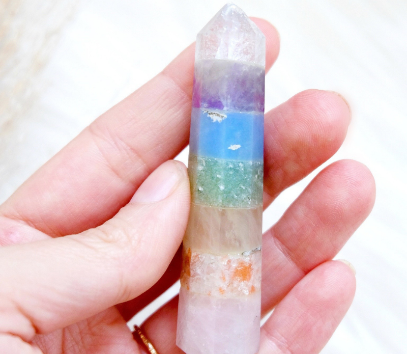 Pastel Rainbow Chakra Wand Goddess Provisions