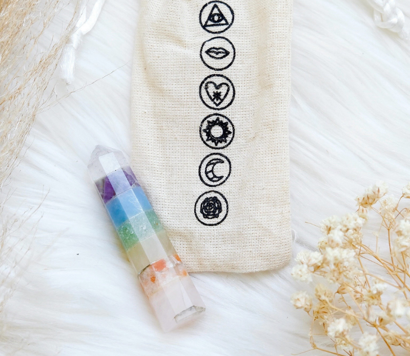 Pastel Rainbow Chakra Wand Goddess Provisions