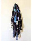 Midnight Garden Vegan Silk Scarf available at Goddess Provisions