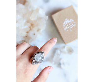 Clear Quartz Moonlight Ring | Hiouchi Jewels