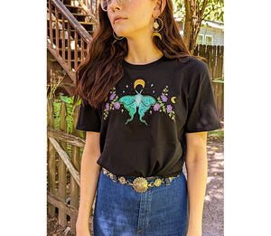 Lunar Moth Organic Unisex T-Shirt by Goddess Provisions